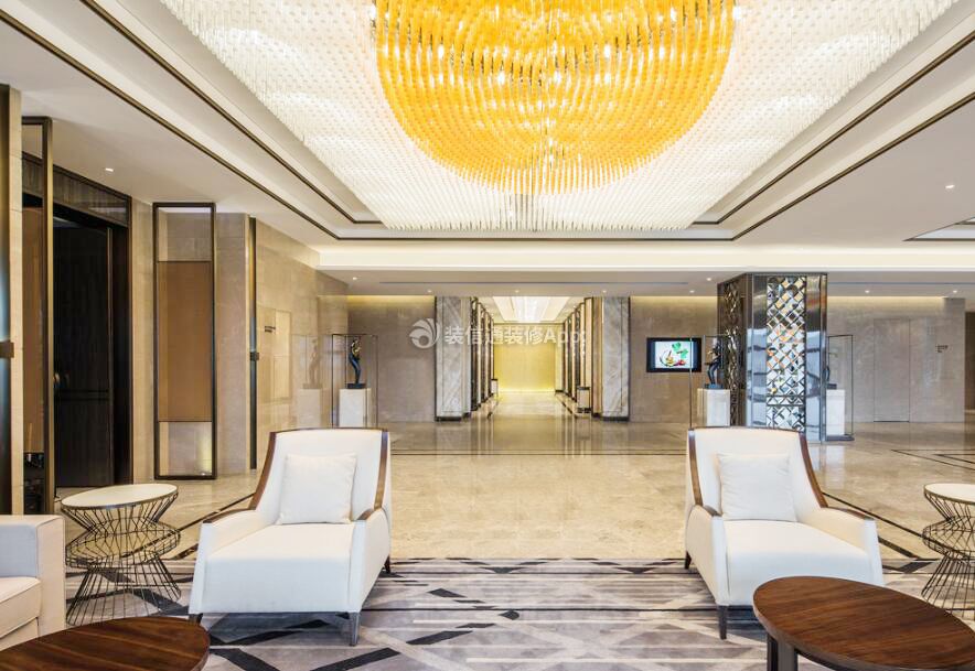 北京奢华酒店大厅吊顶灯设计装修图片