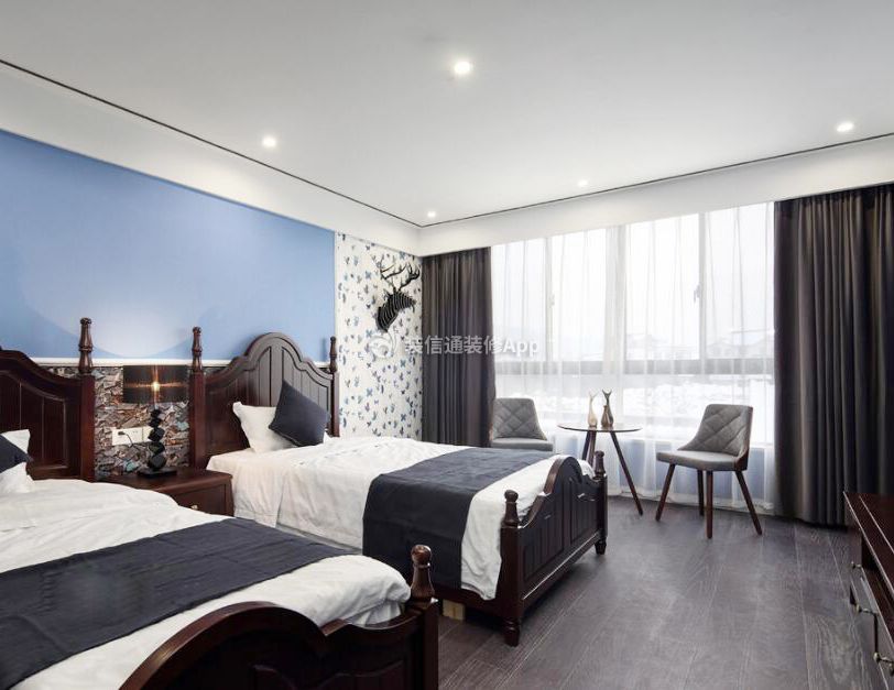 2023北京主题酒店双人间室内装修设计图