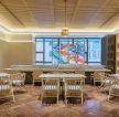 北京商务酒店餐厅木质吊顶设计装修图 