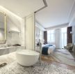 北京酒店房间浴缸设计装修效果图欣赏