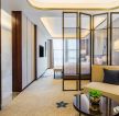 北京酒店客房室内屏风隔断设计装修图