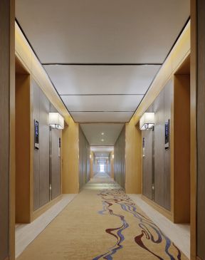 酒店走道设计效果图 酒店走廊地毯图片 