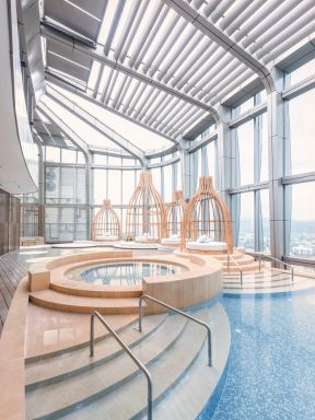 北京高档酒店楼顶泳池设计装修效果图赏析