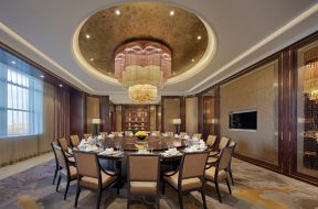 北京酒店餐厅包间水晶灯设计装修图片2023