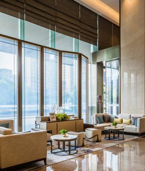 北京现代风格酒店接待区设计装修图2023