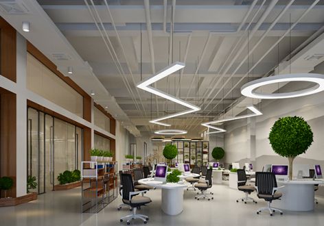 宏海置业350平米现代风格办公室装修效果图