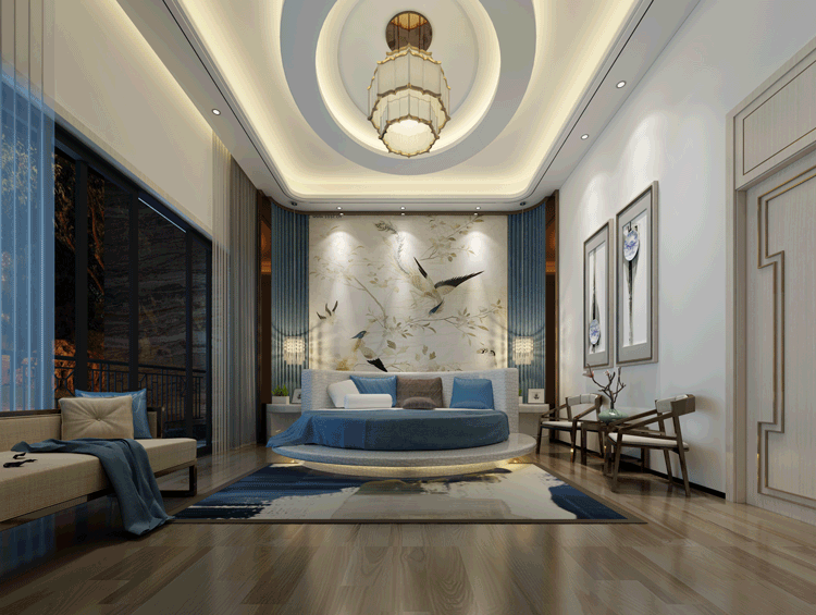 金湖翡翠山现代风格168平米四居室装修效果图