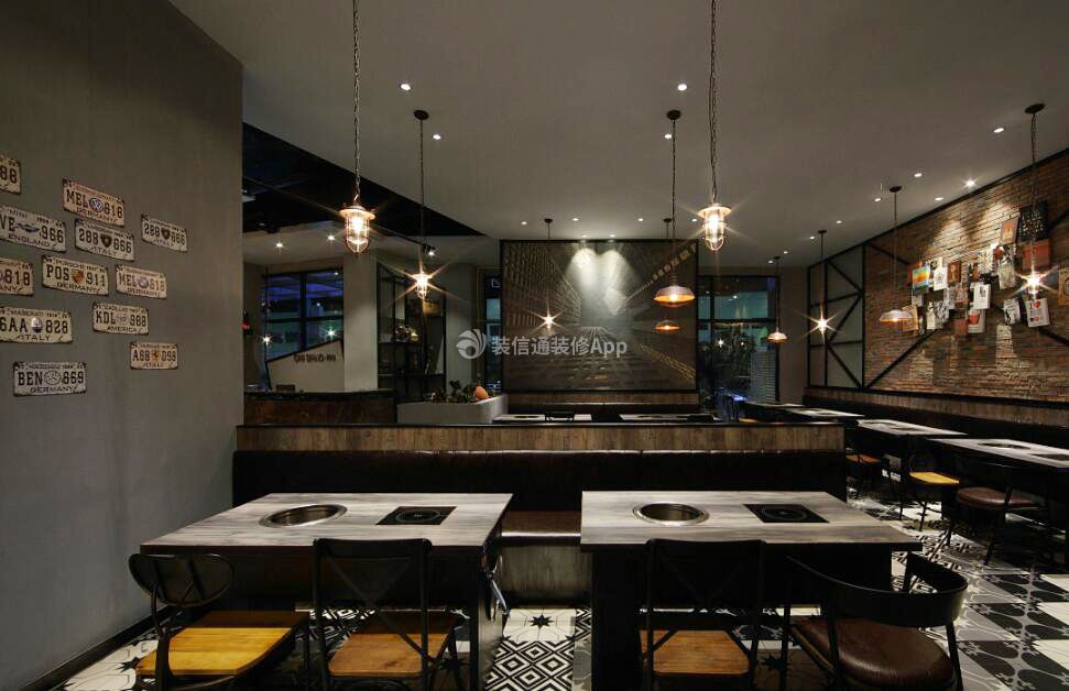 北京餐厅火锅店门面装修装饰设计图 