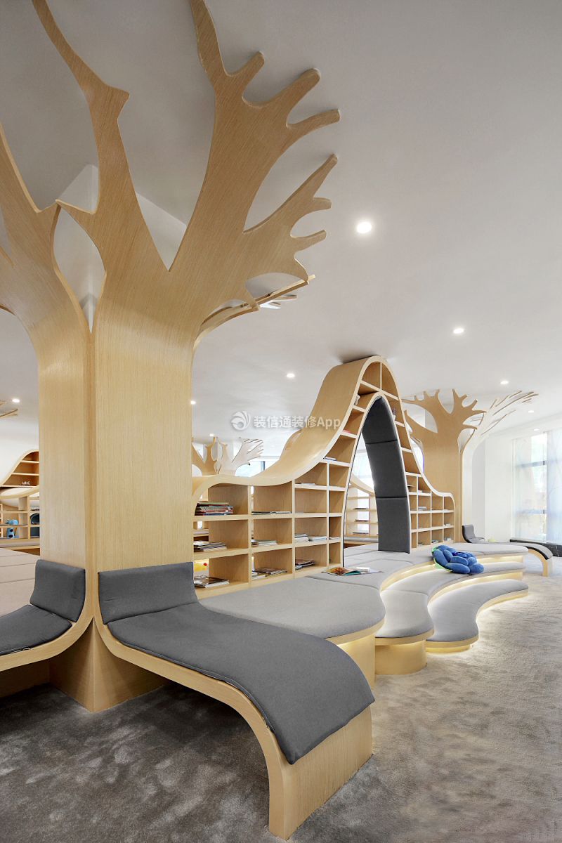 深圳现代风格幼儿园阅读室装修设计实图