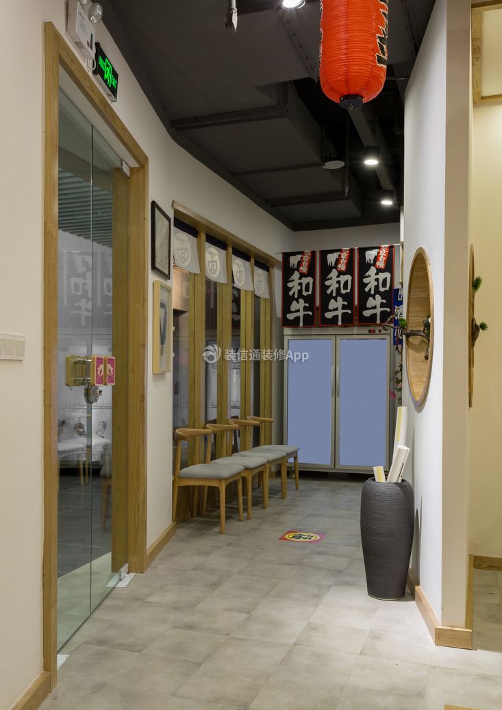 2023深圳工装餐厅走廊装修装饰效果图