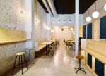 上海小飯店文化磚背景墻裝修效果圖2023