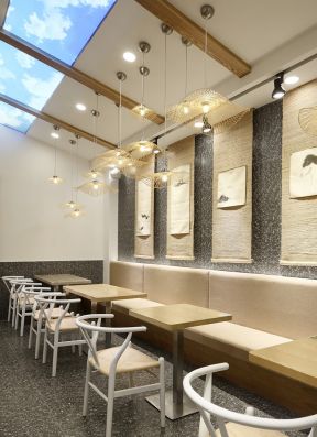 2023上海小饭店室内卡座设计装修效果图