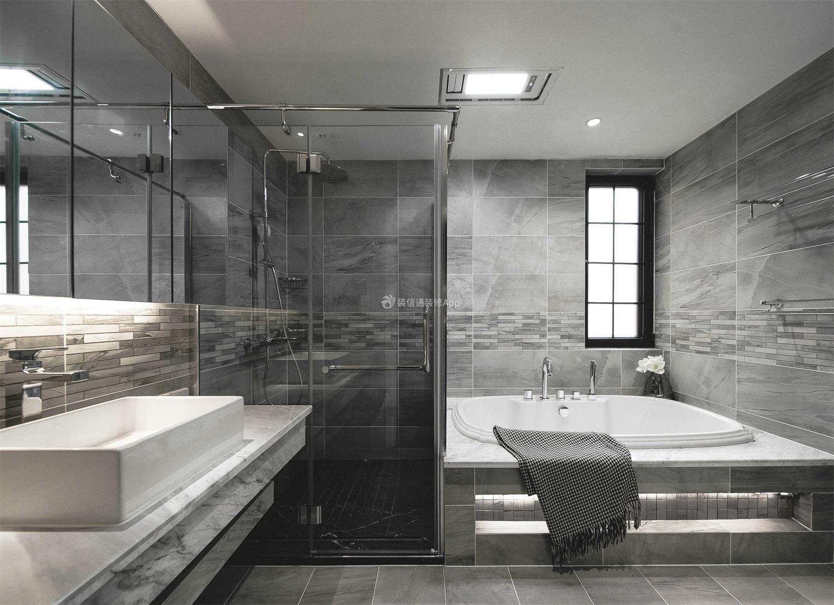 北京欧式风格卫生间室内浴缸设计装饰图片