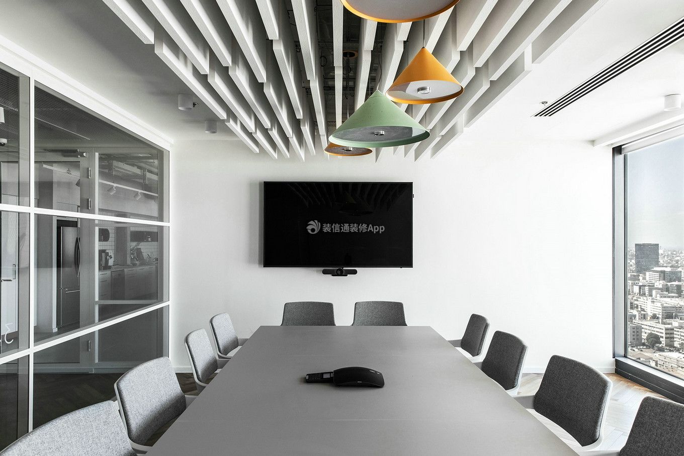 北京现代风格写字楼会议室装修设计图片