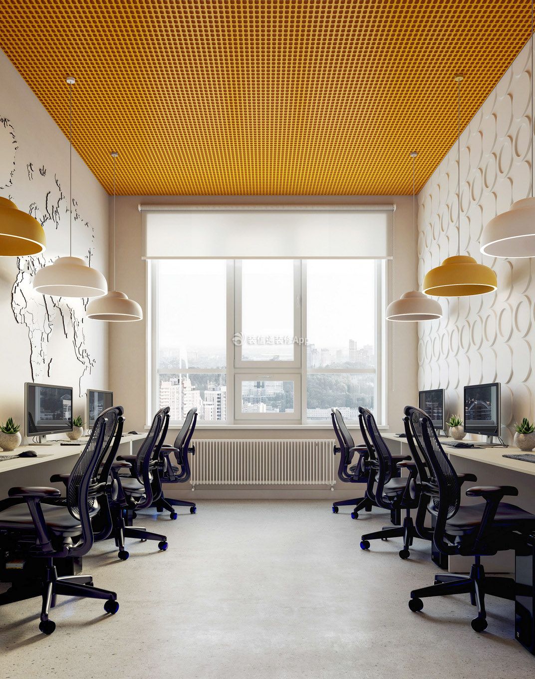 北京小型办公室吊顶装修设计图欣赏