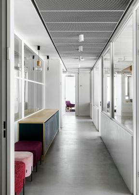 办公室走廊装修设计图片 办公室走廊效果图 办公室走廊布置