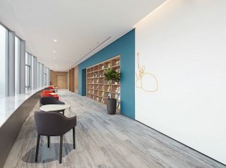 北京现代风格写字楼办公室走廊装修设计图