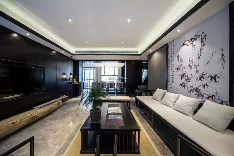 三川玖龙台中式风格三居室260平米