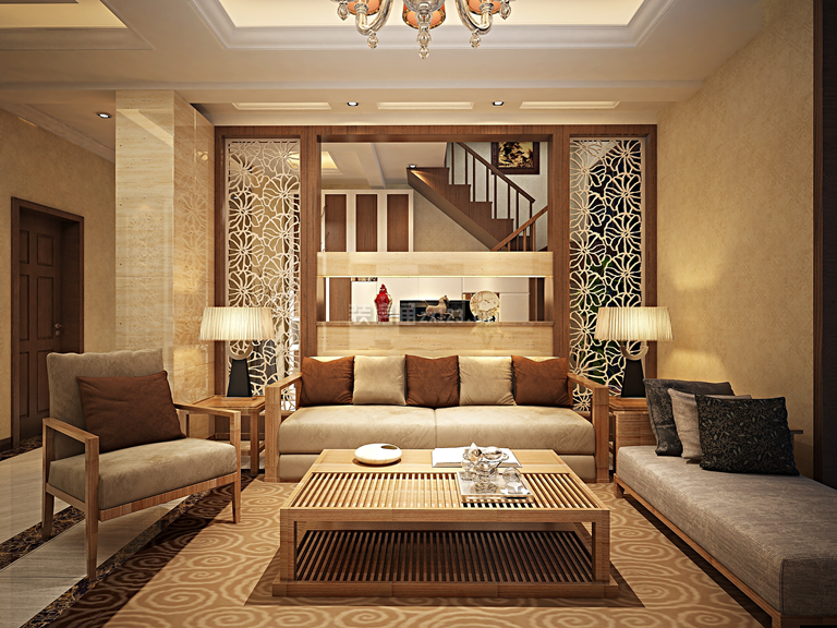 中式古典客厅装修设计 中式古典客厅装修效果图 
