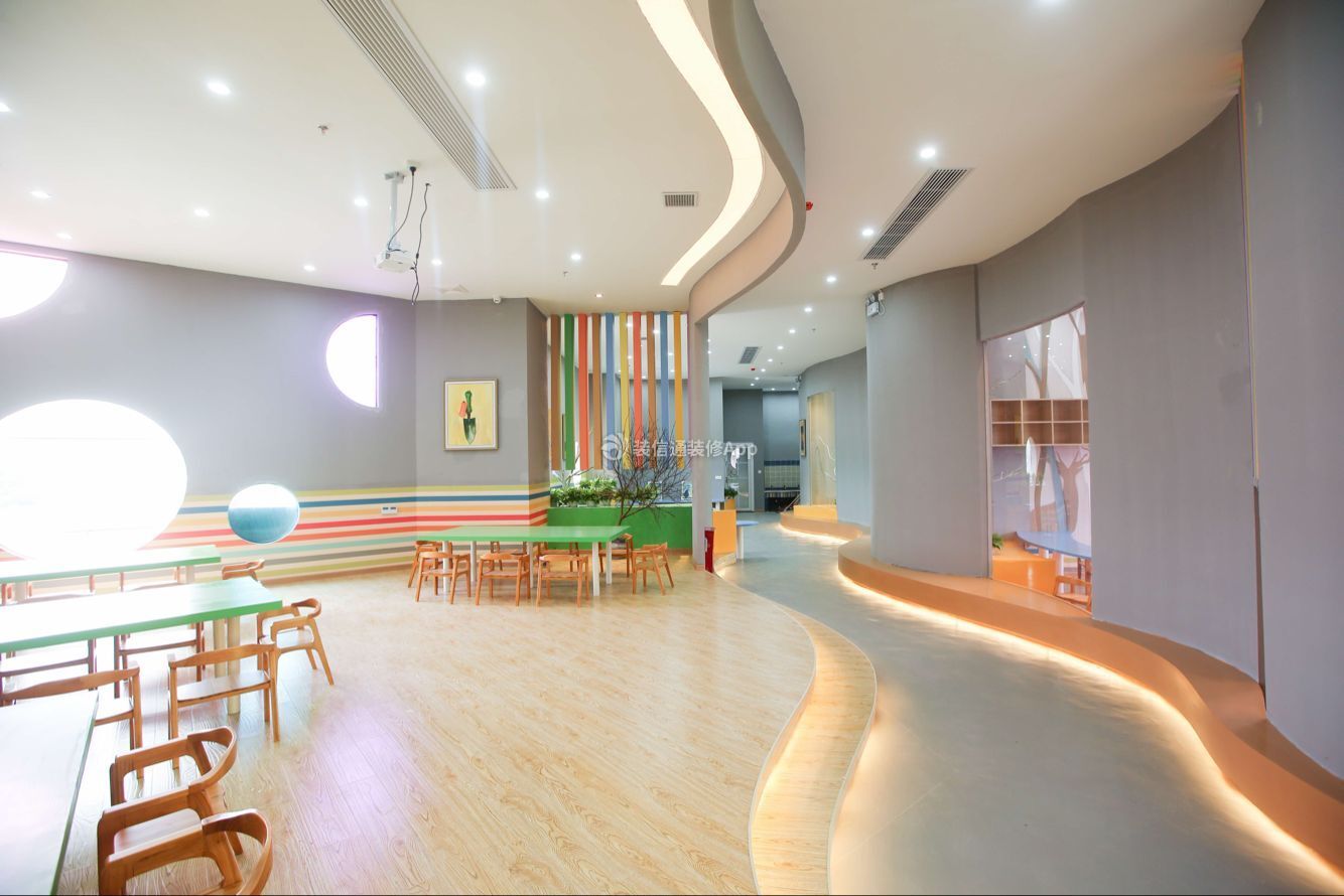 重庆学校教室木地板装修设计效果图2023