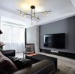 北京简约风格房子客厅电视墙装修装饰图片2023
