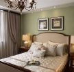北京美式风格房子卧室床头挂画装修效果图 