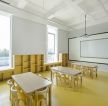 重庆学校装修教室实木桌椅设计效果图片