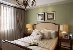 北京美式风格房子卧室床头挂画装修效果图 