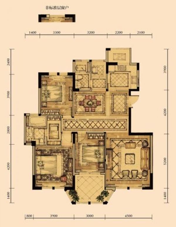 十堰卢浮宫楼盘户型图