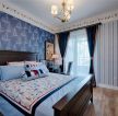 广州美式风格房屋卧室壁纸装修设计图2023