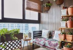 台湾城三居室装修新中式东南亚混搭风格