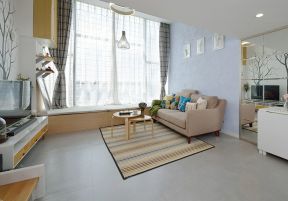 北京小户型家庭客厅地毯装修装饰图片