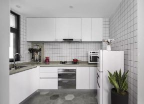 白色厨房装修效果图 厨房设计装修图 厨房设计效果图