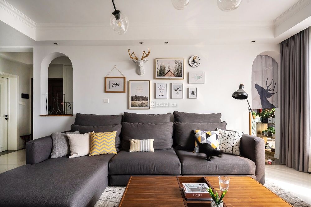 北欧客厅装修效果图欣赏 北欧客厅沙发设计效果图