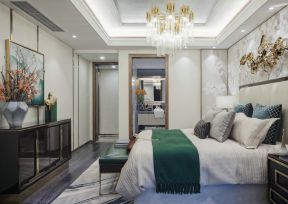 南京新房卧室带卫生间装修设计图片 