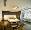 广州现代别墅主卧室实木地板装修设计图