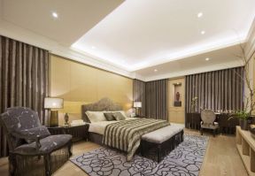 广州市别墅主卧室地毯装修装饰效果图片