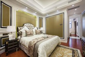 南京欧式卧室床头造型设计装修图片 