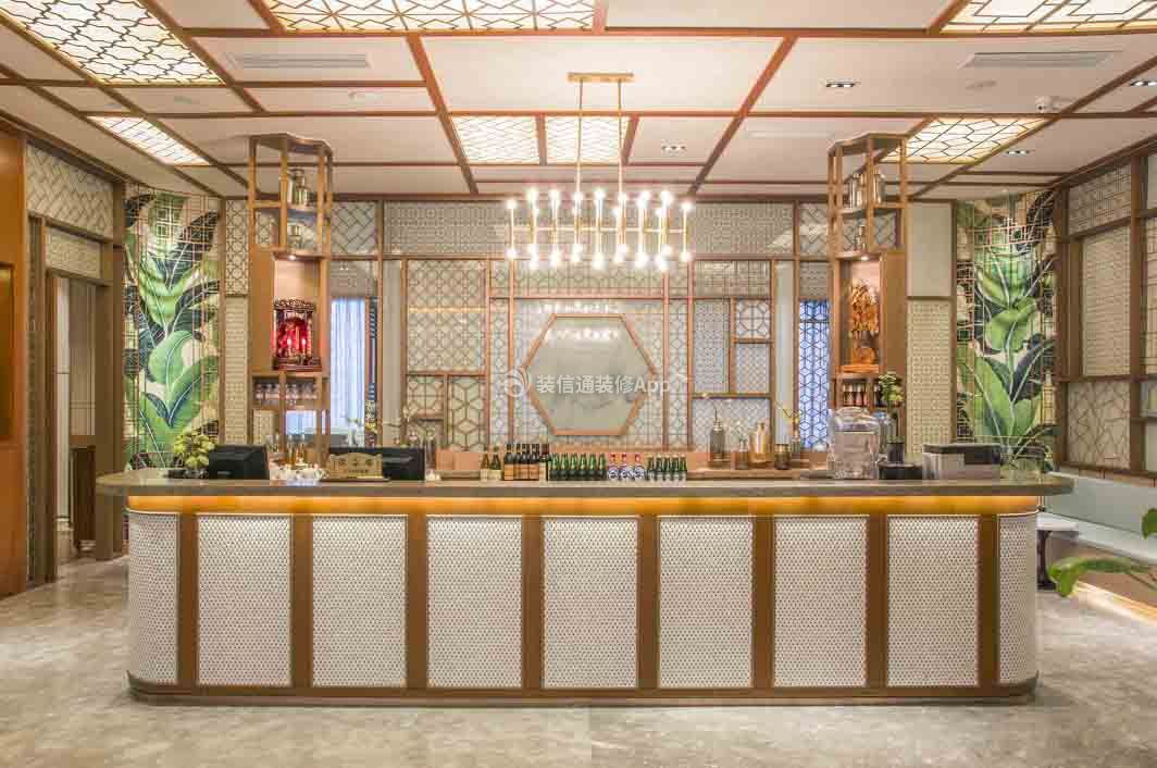 2023广州餐饮店面室内服务台装修设计图