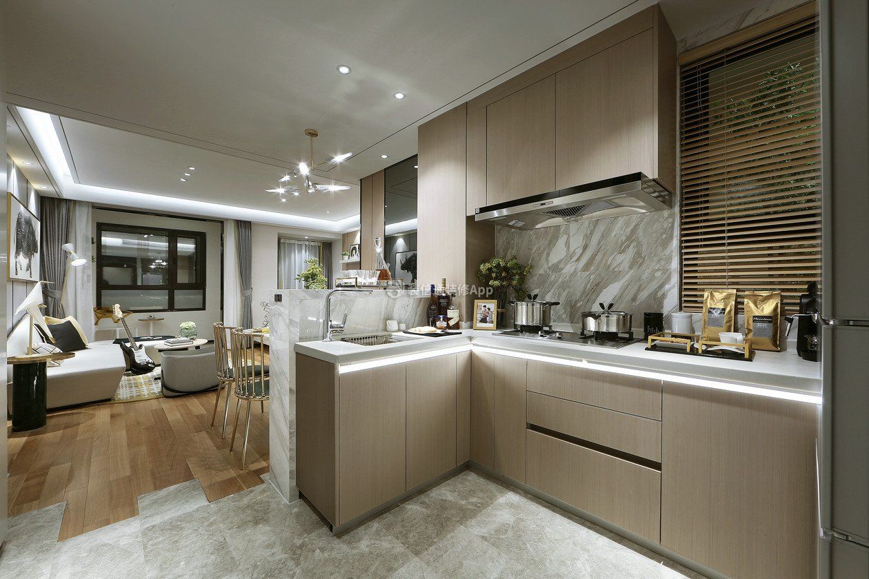 广州现代风格厨房室内装修设计图一览