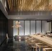 广州时尚餐饮店面吊顶设计装修图2023