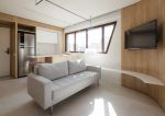 广州现代风格公寓室内客厅电视墙装修图片