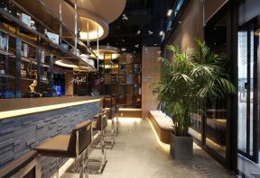 广州餐饮店面装修茶餐厅吧台设计效果图2023