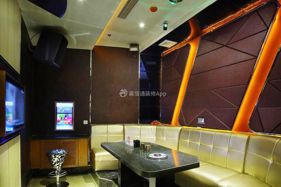 上海现代风格ktv包厢沙发装潢设计效果图