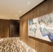 上海商务酒店走廊背景墙装修图片欣赏