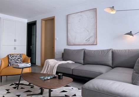 瑞南新苑130平三居室现代简约风格装修案例
