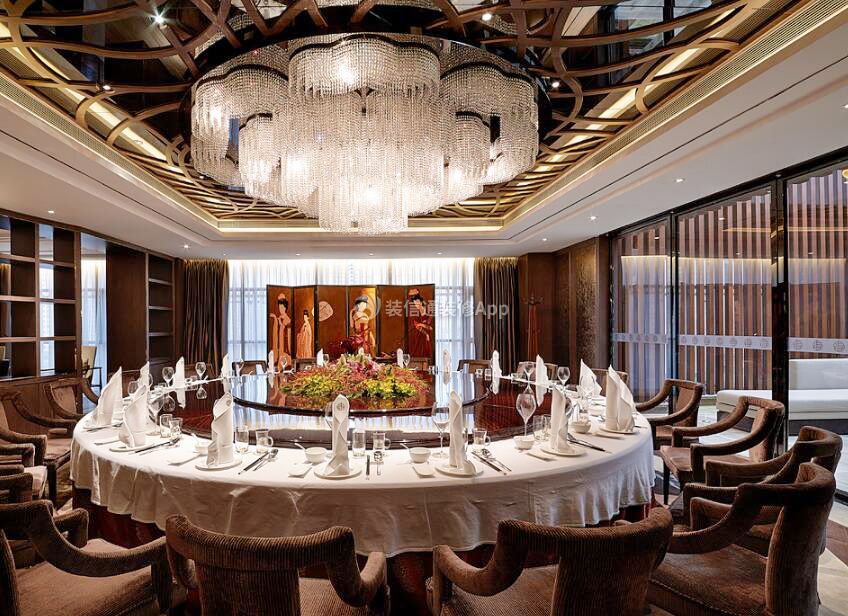 上海新中式会所餐厅包间装修设计效果图