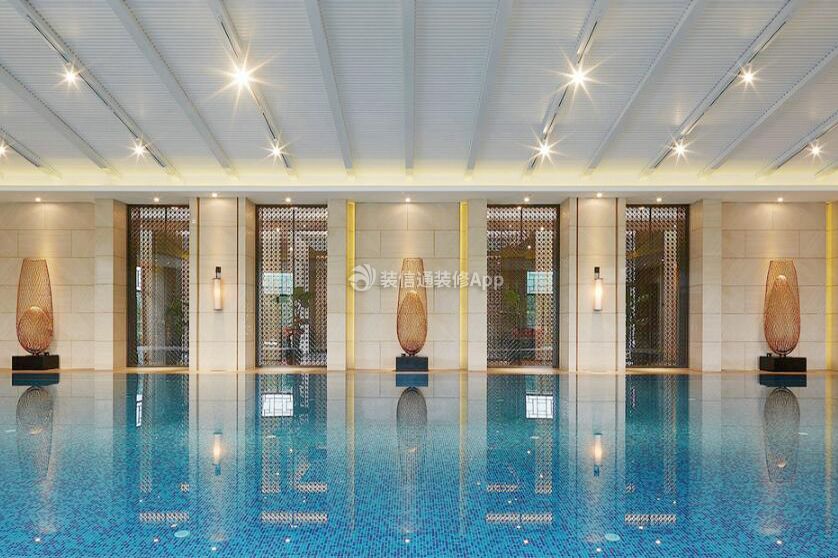 上海休闲会所室内泳池装修设计效果图