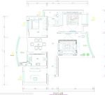 紫薇西棠128平米新中式风格三居室装修案例