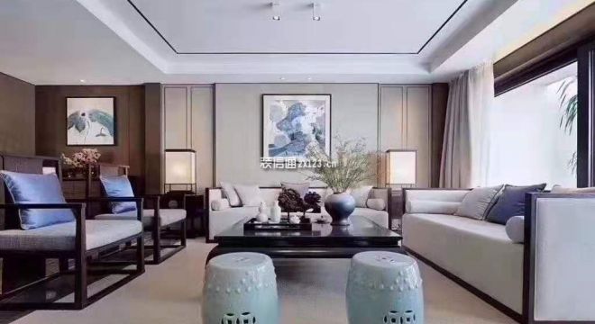 中信国安城140平米三居室中式风格装修案例